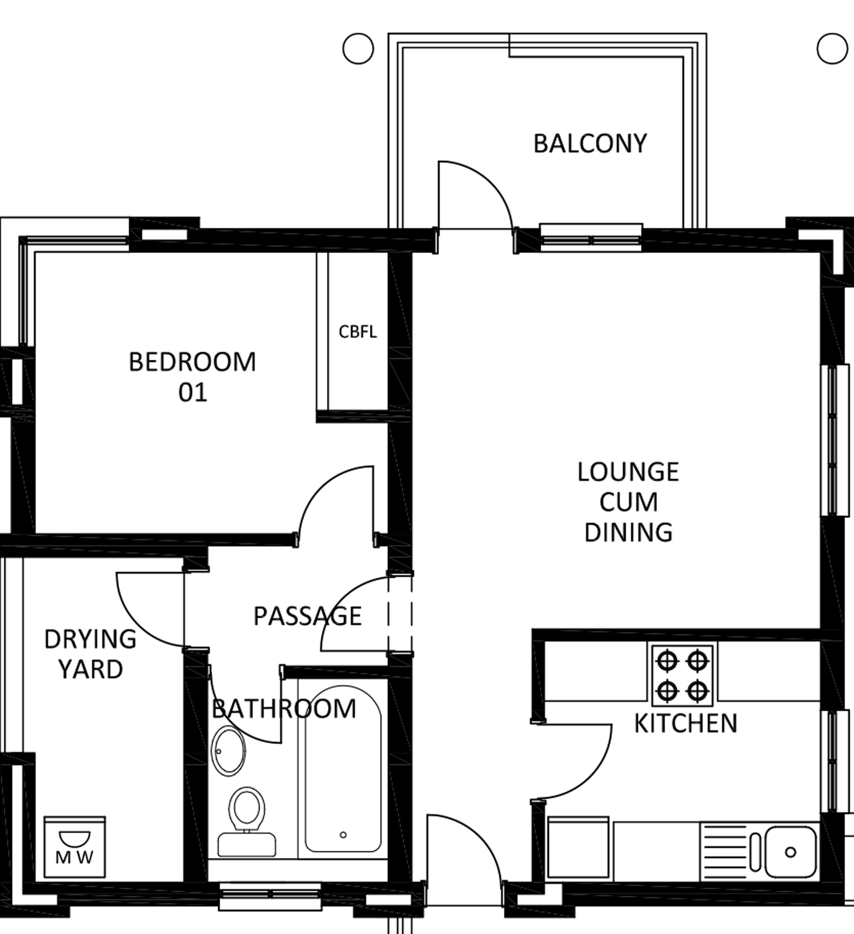 Flat (1Bed, Type A & B) BHC